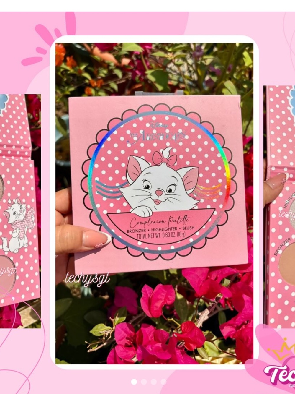 Disney The Aristocats Complexion Palette Highlighter Marie pink bow cat makeup
